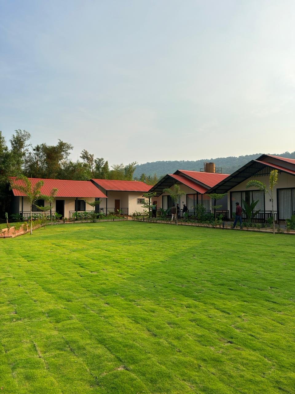 Nadi Teera cottage row and lawn view