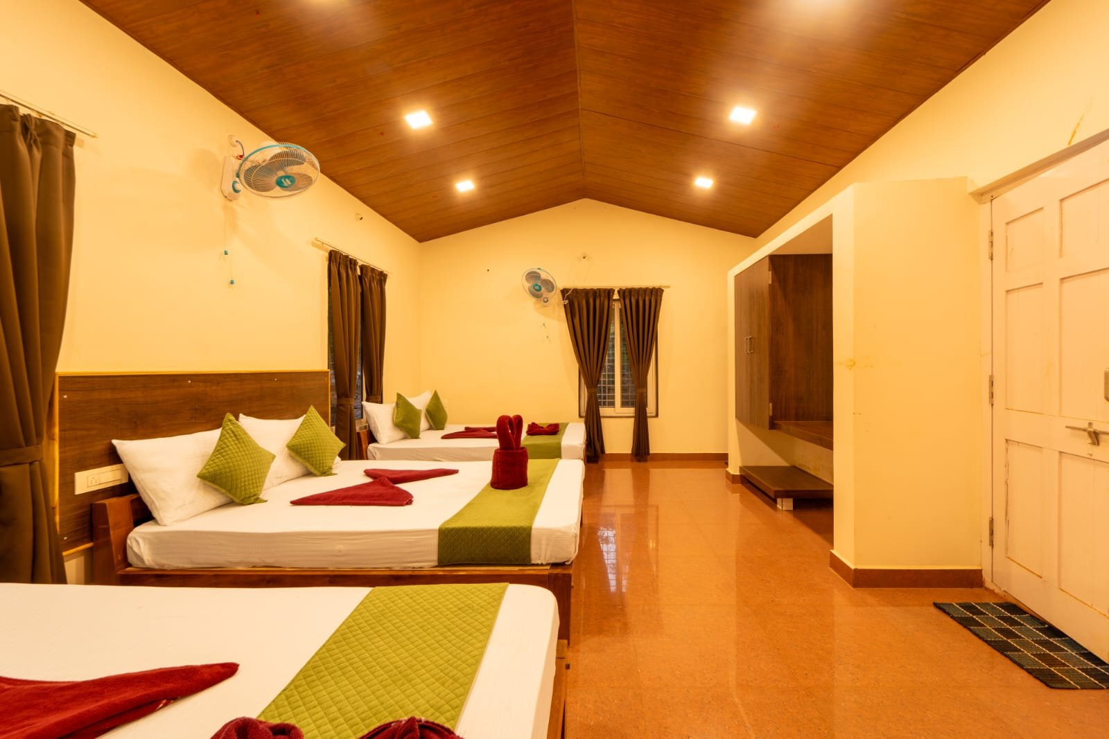 Deluxe AC Cottage interior at Nadi Teera Dandeli